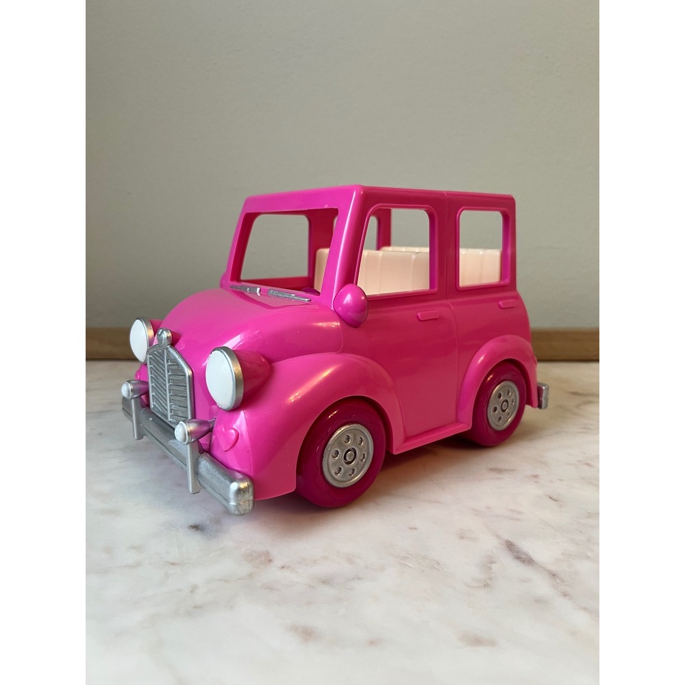 Li'l Woodzeez Pink Happy Camper CAR Vehicle 8" Plastic Toy- Car only